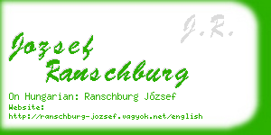 jozsef ranschburg business card